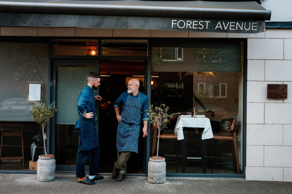 Owner and Chef John of Forest Avenue wearing Kempt shirt