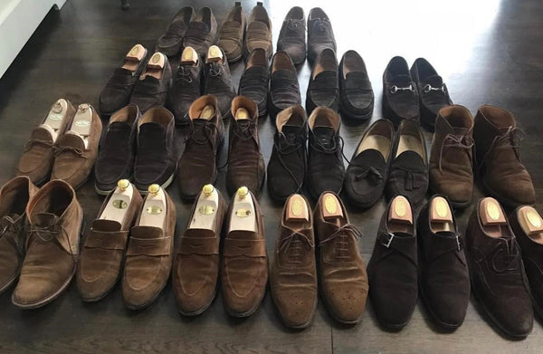 Brown suede mens shoes