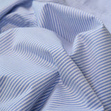 Men's Mid Blue Stripe Oxford Shirt with Button Down Collar
