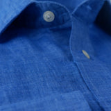 Cobalt Blue Linen Shirt