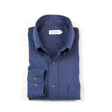 Men’s Midnight Blue Brush Cotton Shirt.