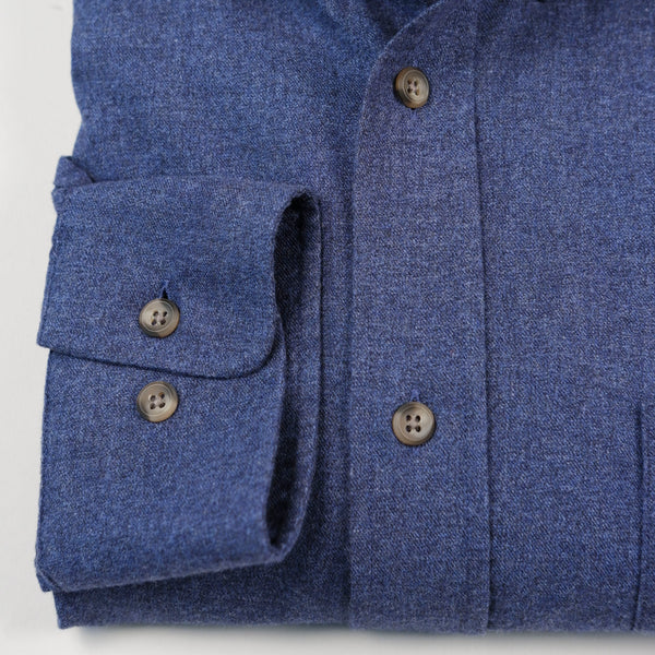 Men’s Midnight Blue Brush Cotton Shirt.