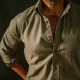Men's Soft Sage Brush Cotton Shirt.