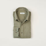 Men's Soft Sage Brush Cotton Shirt.