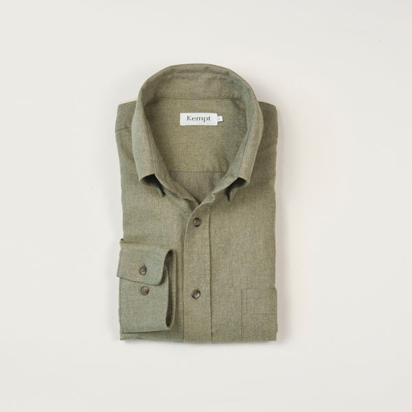 Men's Soft Sage Brush Cotton Shirt.