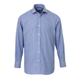 Men's Stripe Cotton Shirt with Cutaway Collar