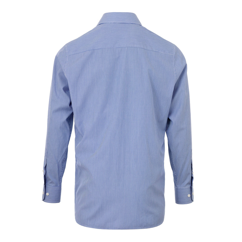 Men's Stripe Cotton Shirt with Cutaway Collar