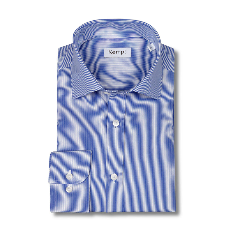 Men's Stripe Cotton Shirt with Cutaway Collar