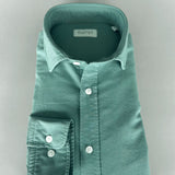 Green Garment Dyed Cotton Long Sleeve Shirt