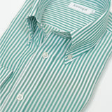Green and White Stripe Poplin Shirt