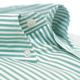 Green and White Stripe Poplin Shirt
