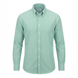 Green and White Stripe Poplin Shirt