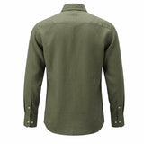 Olive Green Linen Shirt