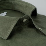 Olive Green Linen Shirt