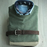 Lambswool Crew Neck Sweater in Green