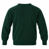 Lambswool Crew Neck Sweater in Forest Green
