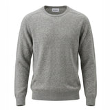 Lambswool Crew Neck Sweater in Pale Grey