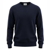 Lambswool Crew Neck Sweater in Navy