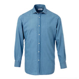 Men's Casual Light Wash Denim Shirt