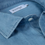 Men's Casual Light Wash Denim Shirt