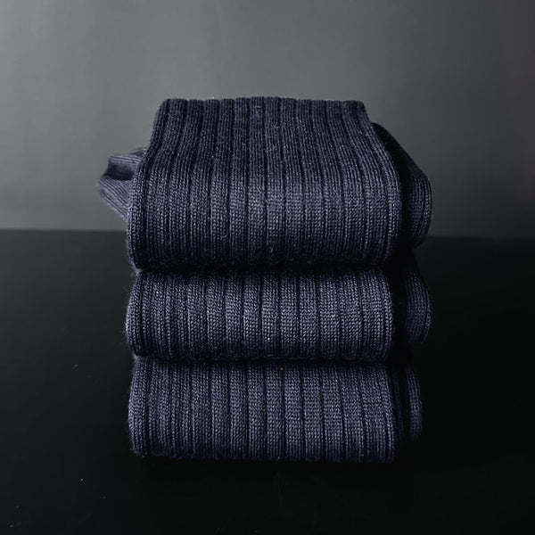 Navy Wool Socks