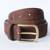 Suede Belt with Brass Buckle