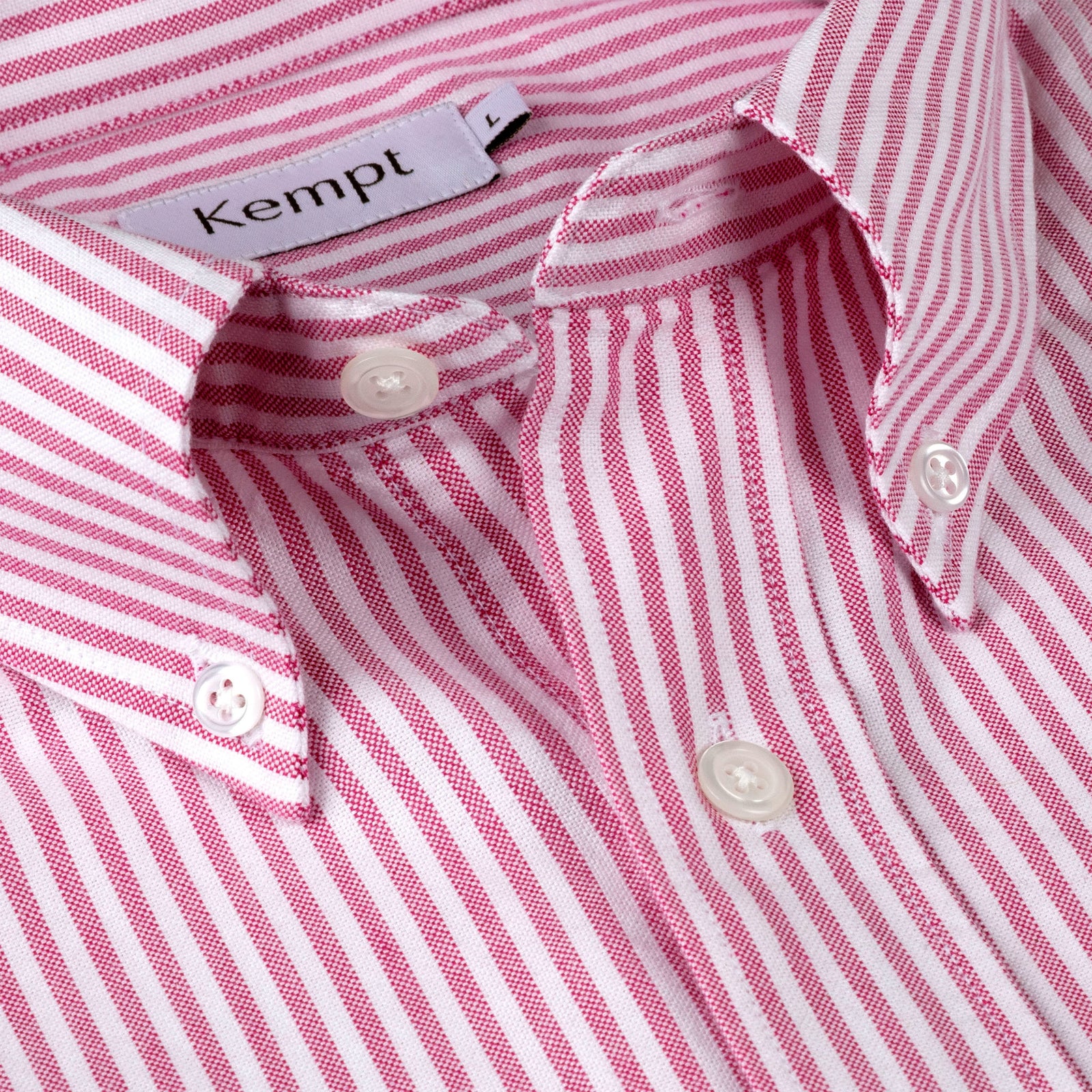 Men's Casual Pink Stripe Cotton Oxford Shirt – Kempt