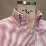 Men's Casual Pink Stripe Oxford Cotton Shirt
