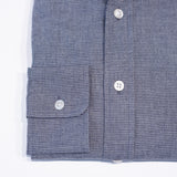 Grey Brushed Cotton Puppytooth Check Shirt