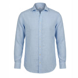 Blue and White Stripe Linen Shirt