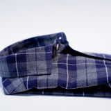 Navy Brushed Cotton Check Shirt