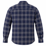 Navy Brushed Cotton Check Shirt
