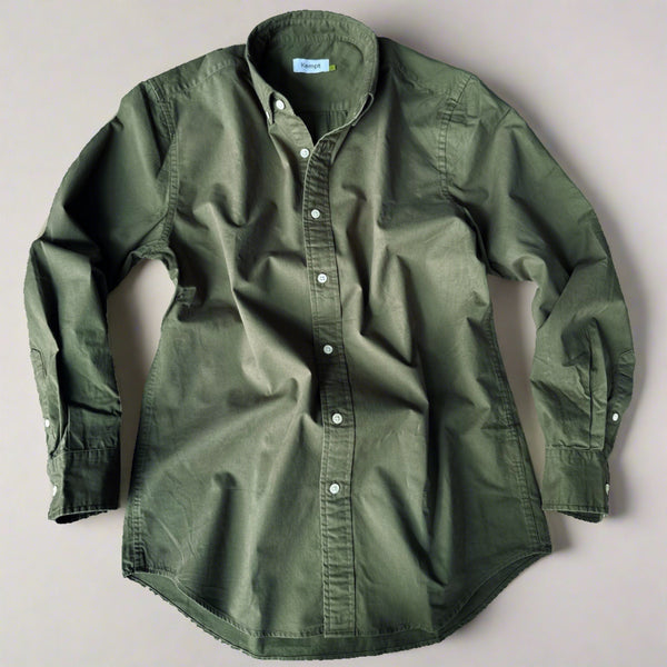 Men's Casual Olive Green Brushed Cotton Shirt