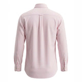 Pale Pink Stripe Cotton Oxford Shirt with Button Down Collar