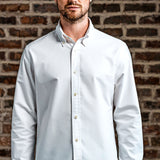 Men’s Casual White Oxford Cotton Shirt